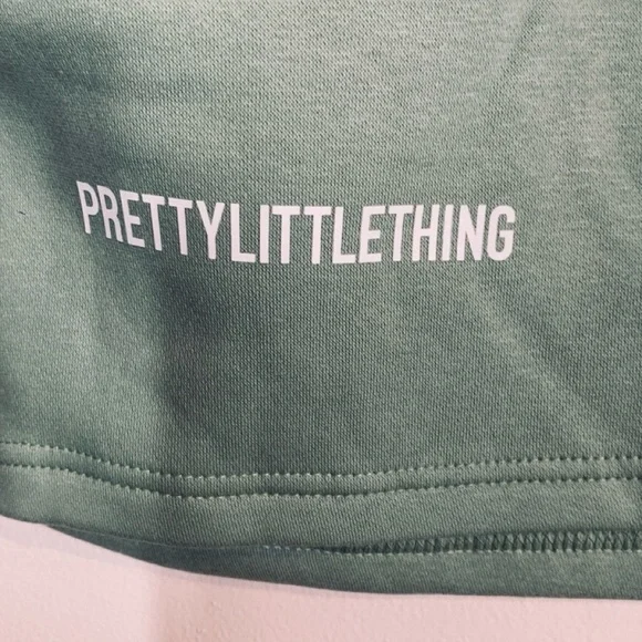 NEW PLT Sage Green Athleisure Stretch Shorts size 16 Pretty Little Thing plus - Picture 6 of 11